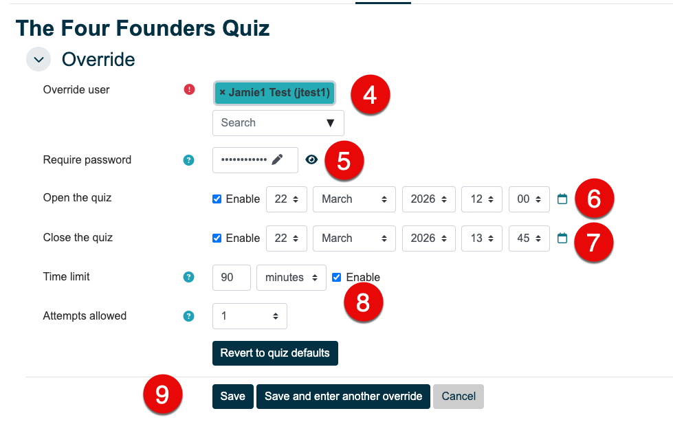 User override settings in Moodle