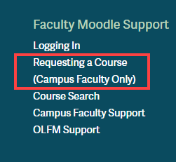 Requesting a Moodle course